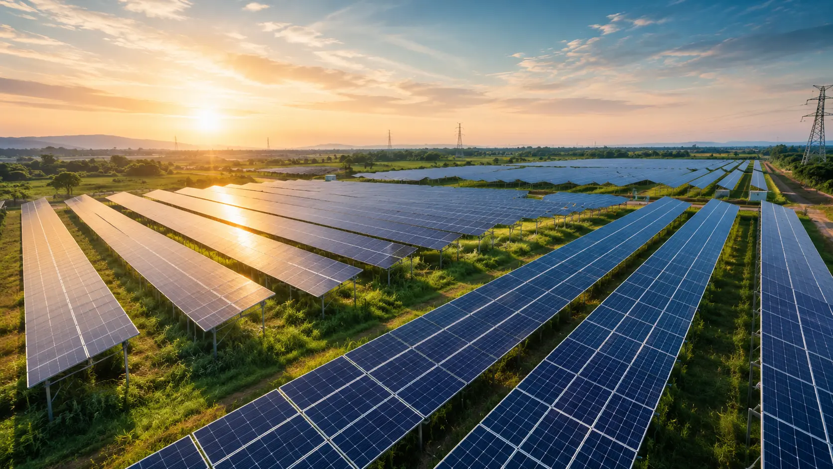 Commercial rooftop and ground-mounted solar energy system