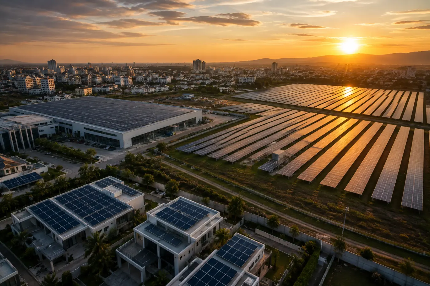 Commercial and large-scale solar power plant EPC project